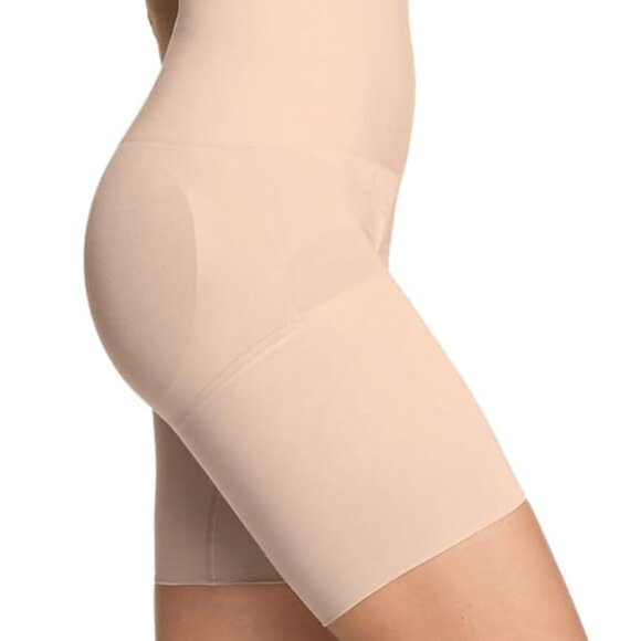 ASSETS by SPANX High-Waist Mid-Thigh Short -Thigh & Tummy Control  Sz: 1X Nude - Picture 6 of 11